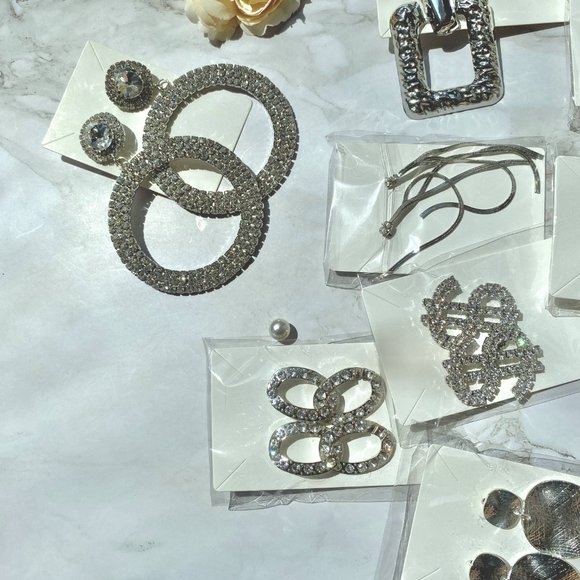 Lot - Mix Round Square Jewelry Earrings Ear Stud Ear Mix For Women's - Picture 6 of 8